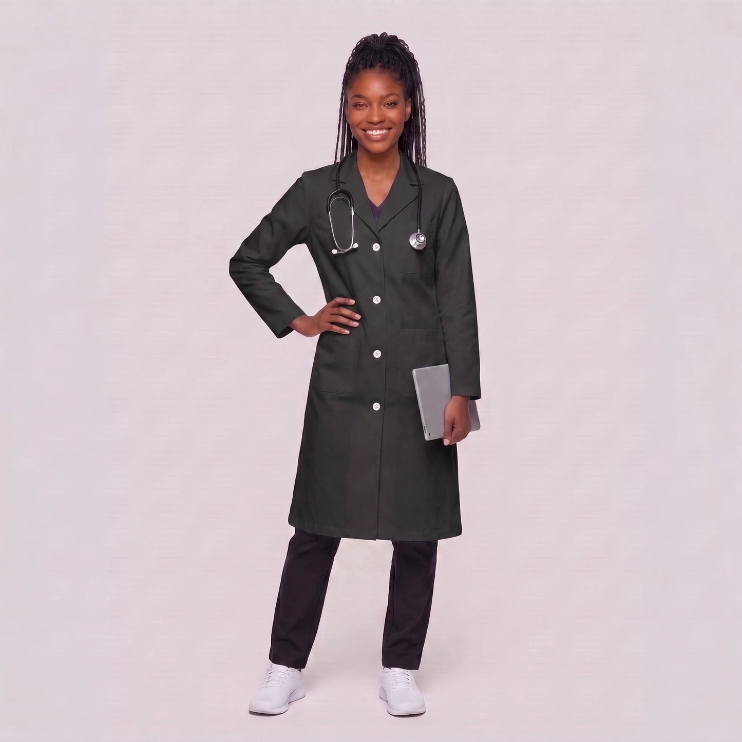 Bata Larga Essential Mujer | 3 Pockets