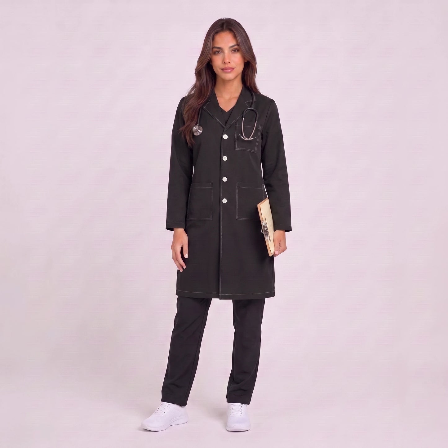 Bata Larga Prepunte Mujer | 3 Pockets