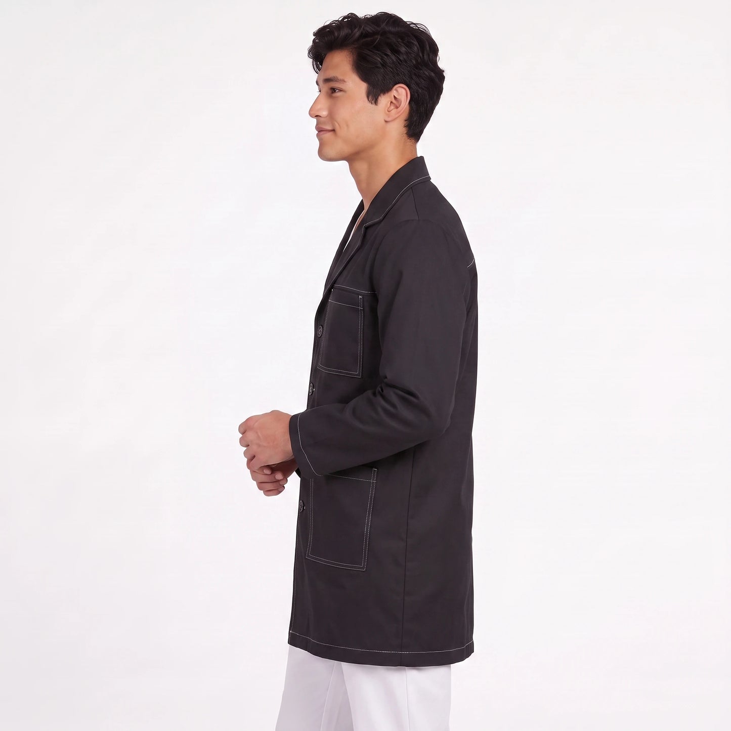 Bata Corta Pespunte Hombre | 3 Pockets