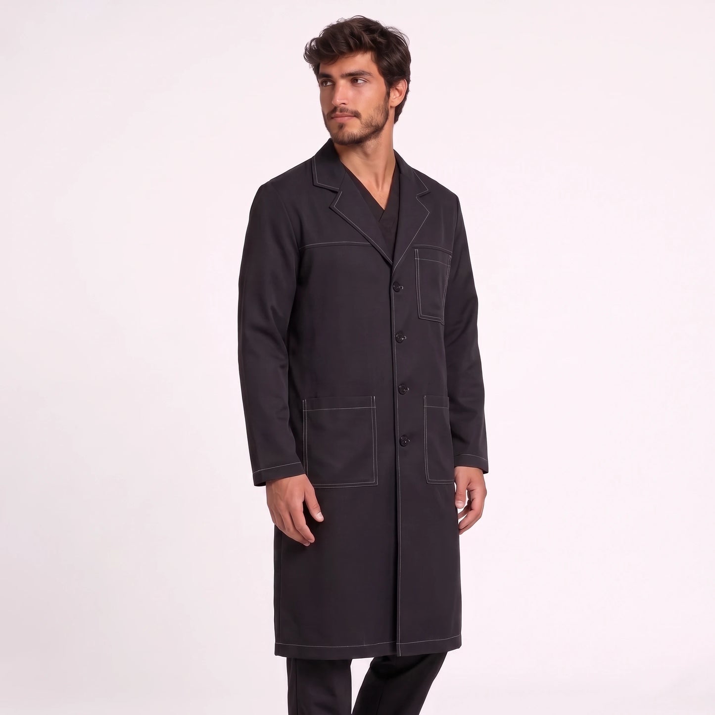 Bata Larga Pespunte Hombre | 3 Pockets