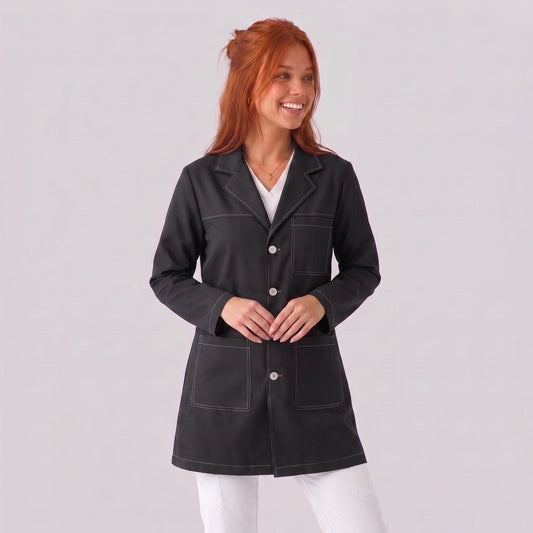 Bata Corta Pespunte Mujer | 3 Pockets