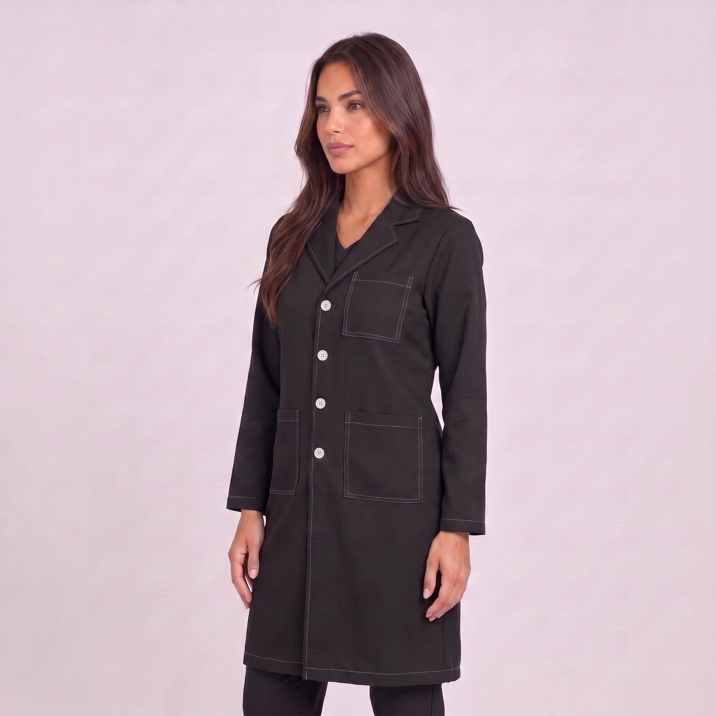 Bata Larga Prepunte Mujer | 3 Pockets