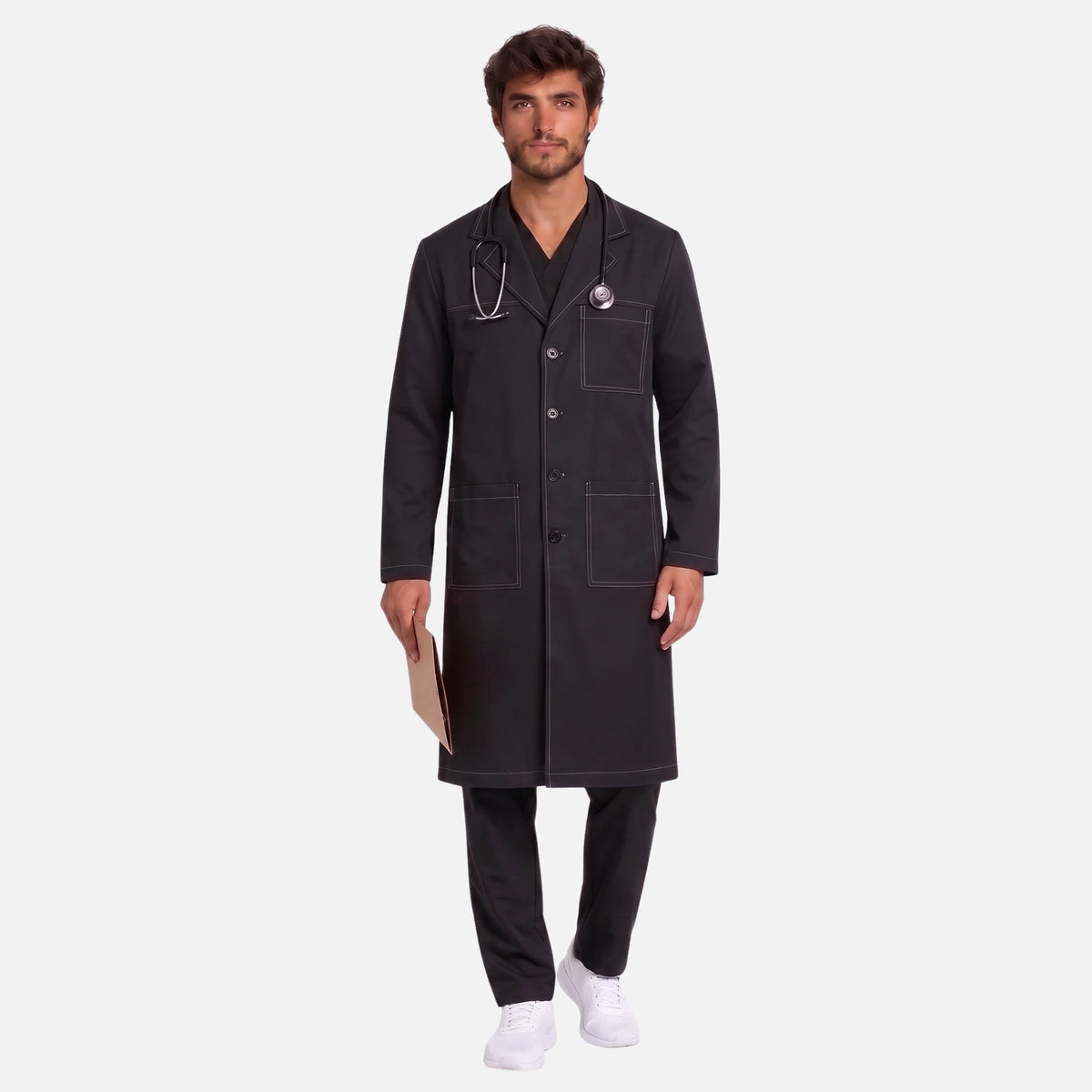 Bata Larga Pespunte Hombre | 3 Pockets