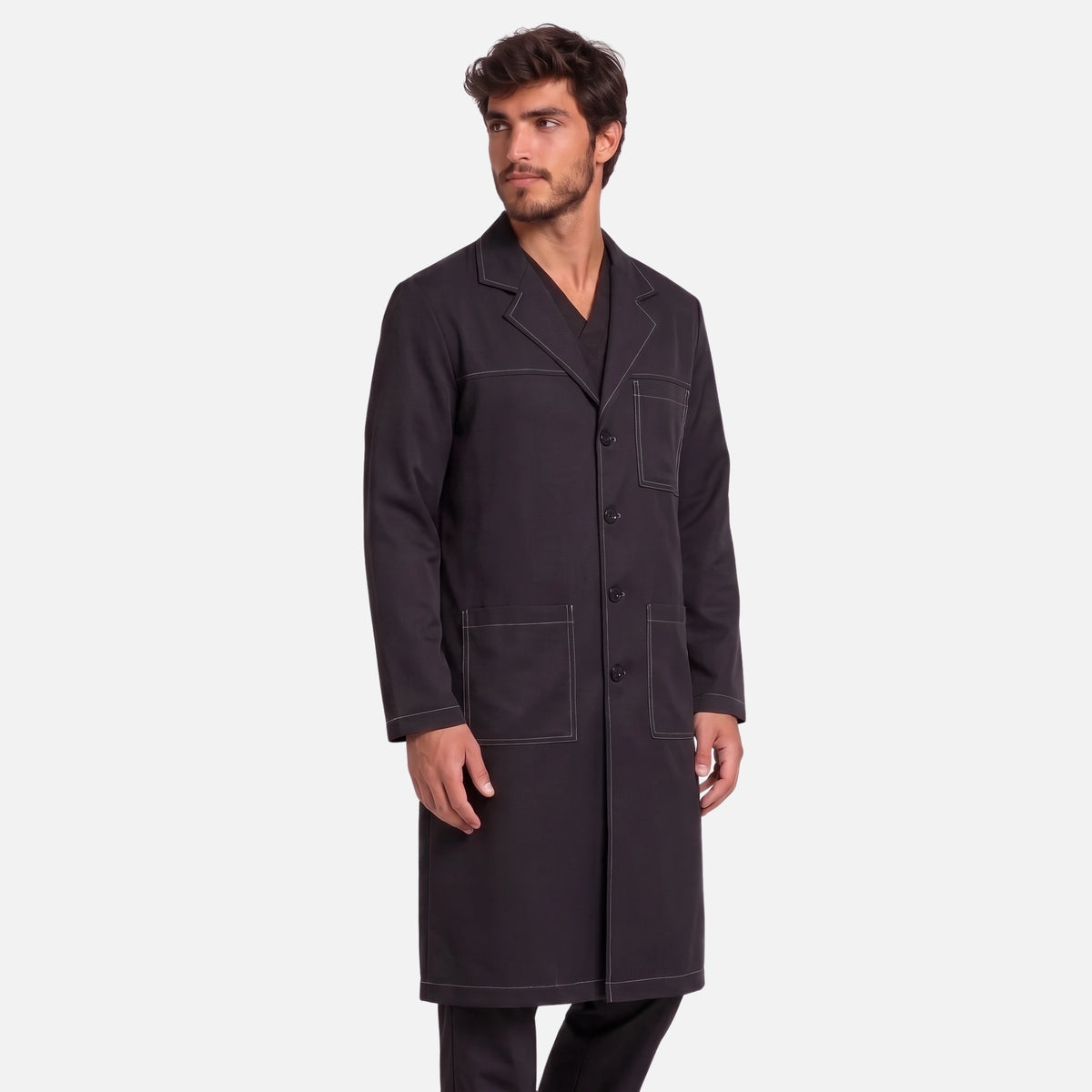 Bata Larga Pespunte Hombre | 3 Pockets