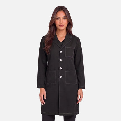 Bata Larga Pespunte Mujer | 3 Pockets