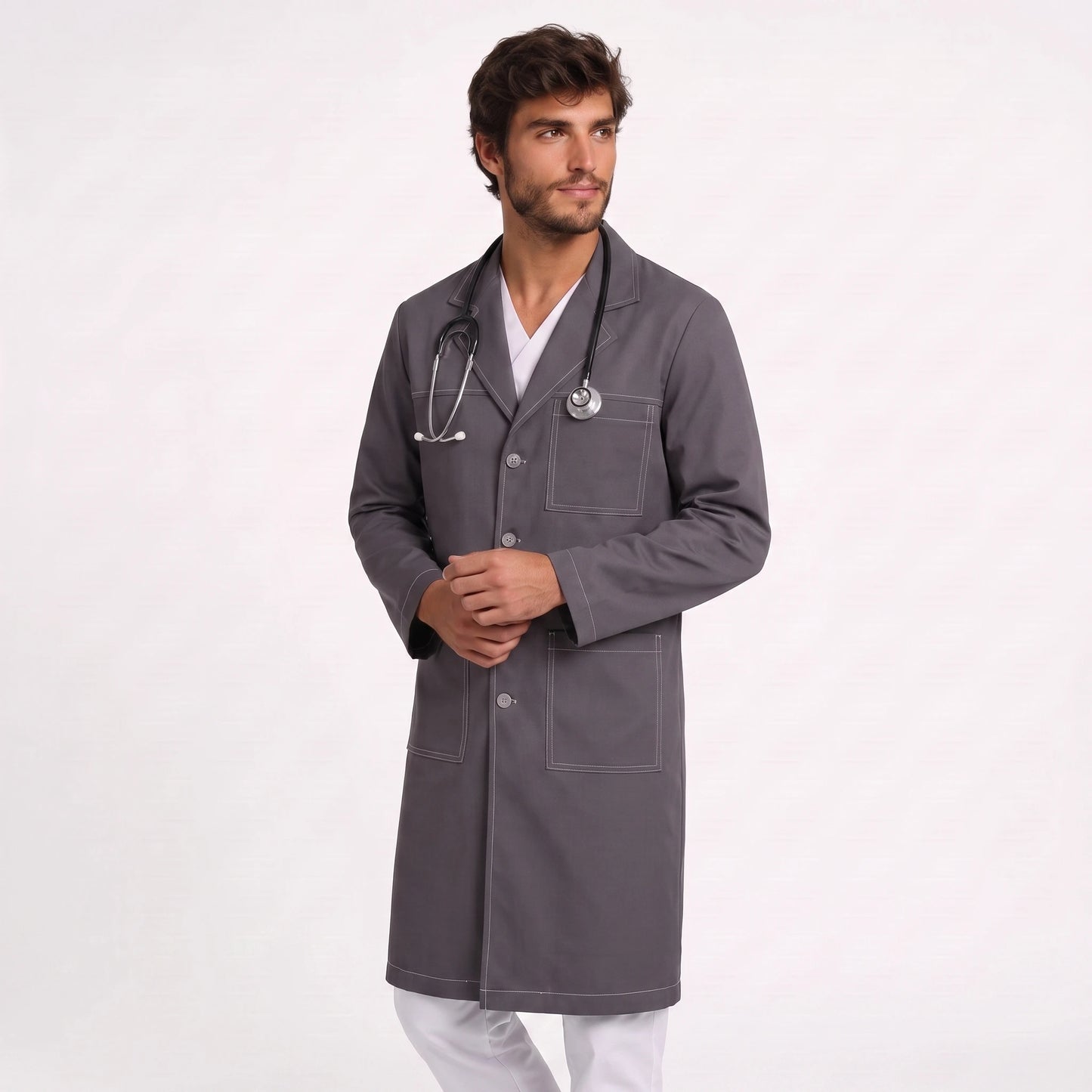 Bata Larga Pespunte Hombre | 3 Pockets