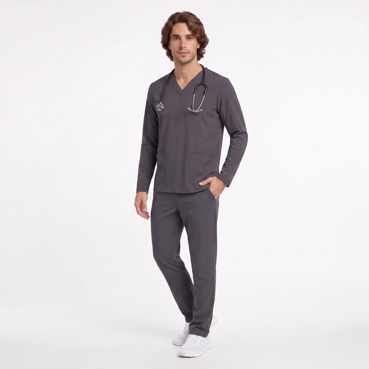 Top Manga Larga Hombre | 2 Pockets