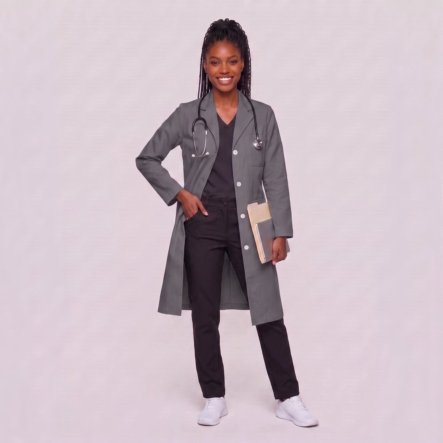 Bata Larga Essential Mujer | 3 Pockets