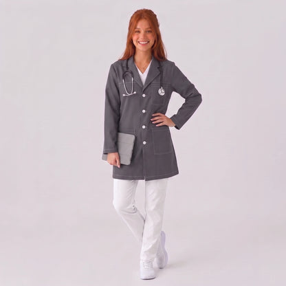 Bata Corta Pespunte Mujer | 3 Pockets