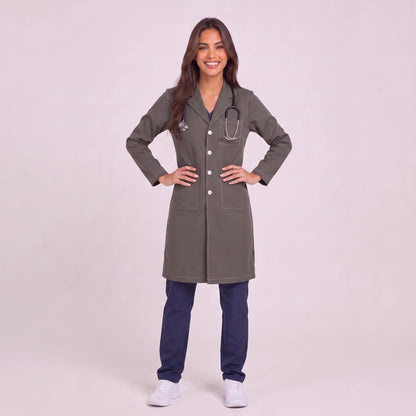 Bata Larga Prepunte Mujer | 3 Pockets
