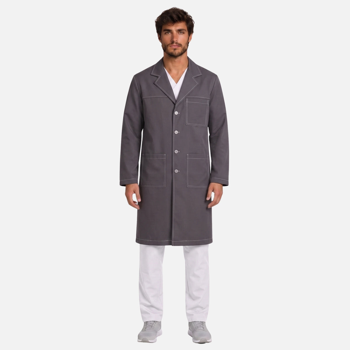 Bata Larga Pespunte Hombre | 3 Pockets