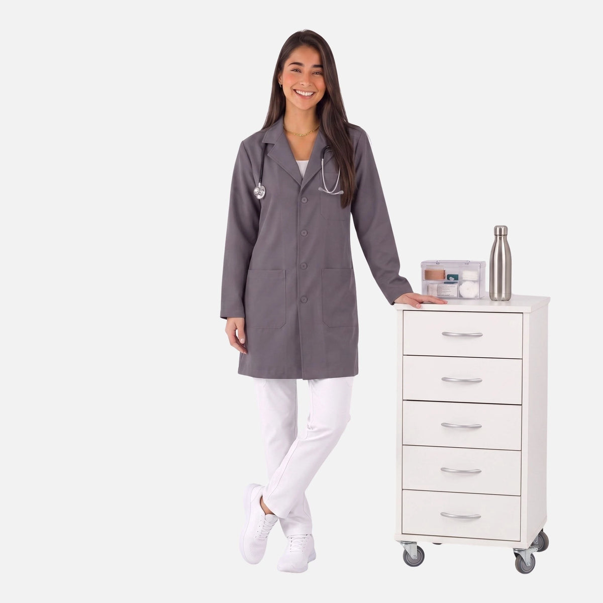 Bata Corta Essential Mujer | 3 Pockets