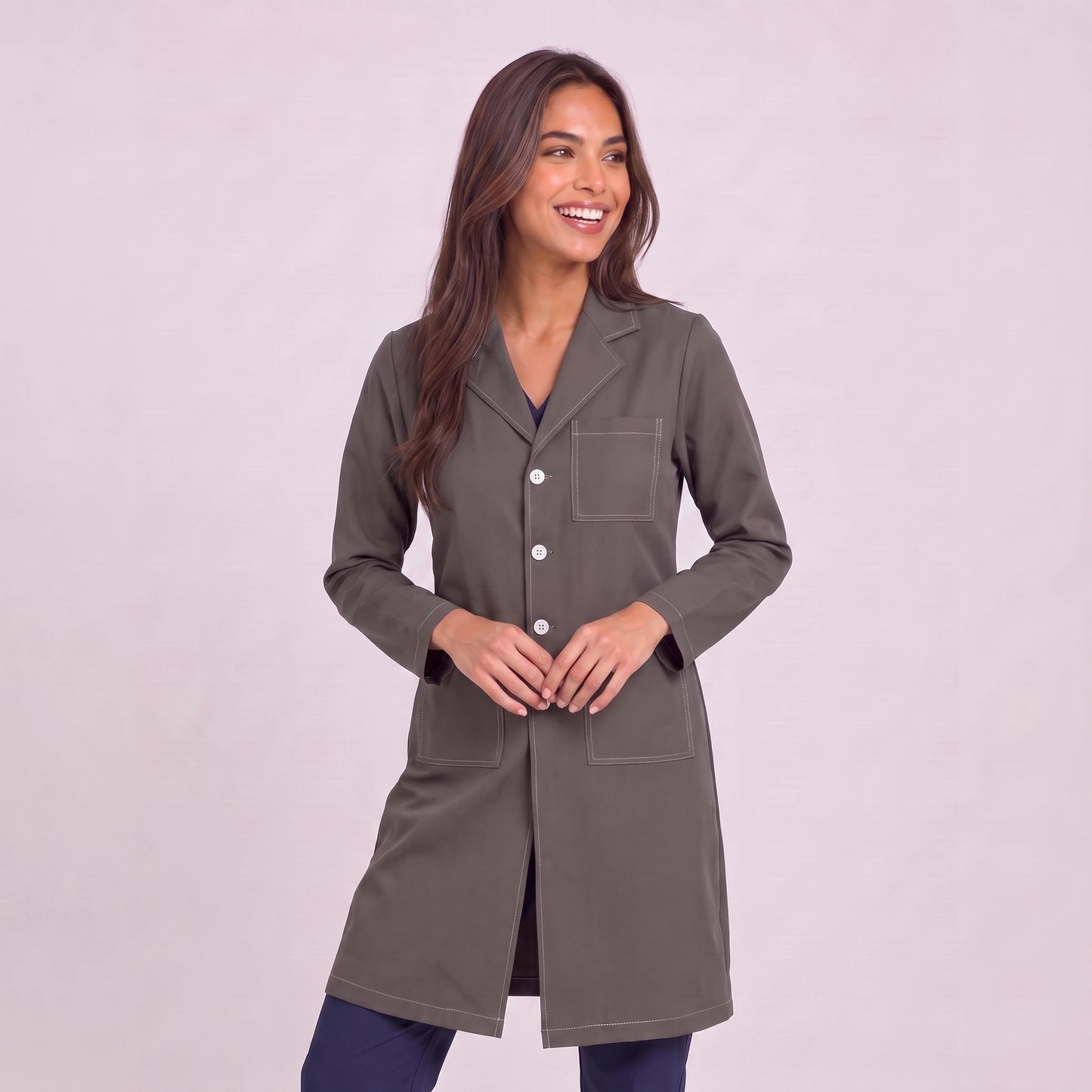 Bata Larga Prepunte Mujer | 3 Pockets