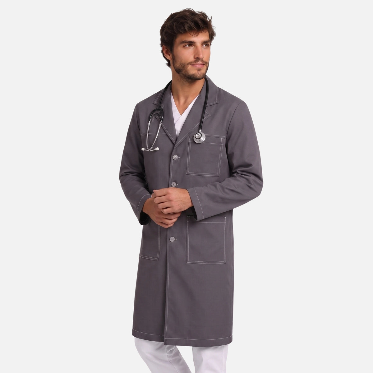 Bata Larga Pespunte Hombre | 3 Pockets