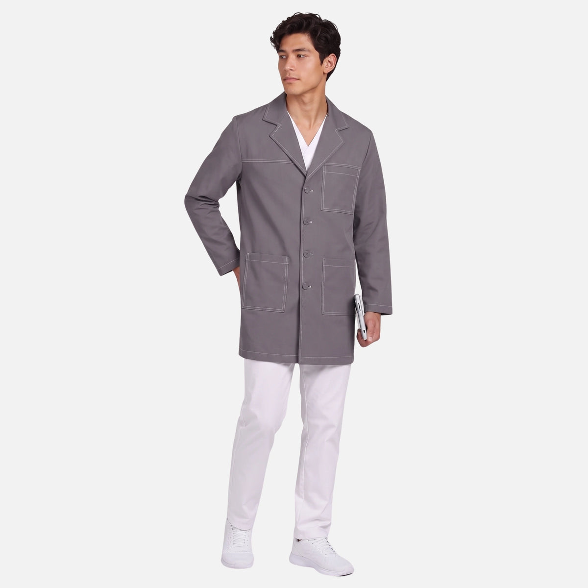 Bata Corta Pespunte Hombre | 3 Pockets