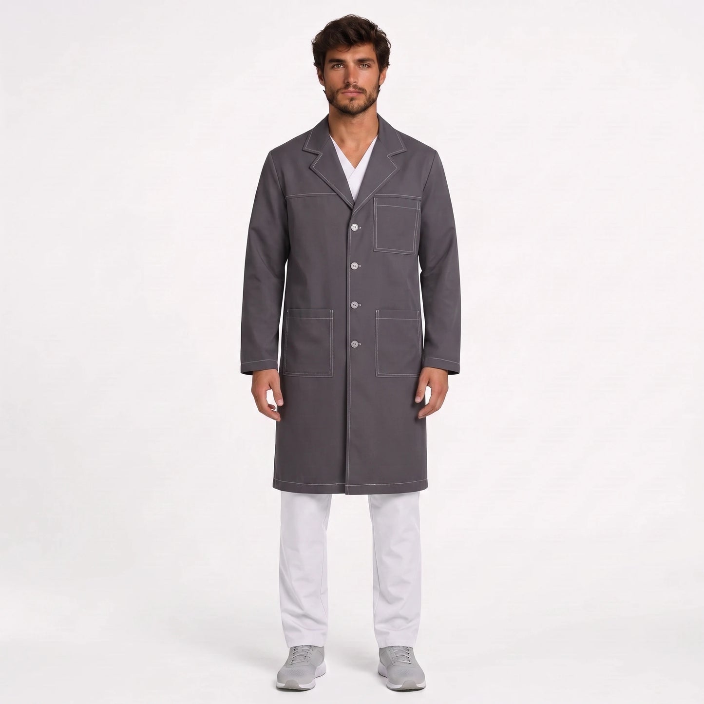 Bata Larga Pespunte Hombre | 3 Pockets