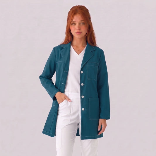 Bata Corta Pespunte Mujer | 3 Pockets
