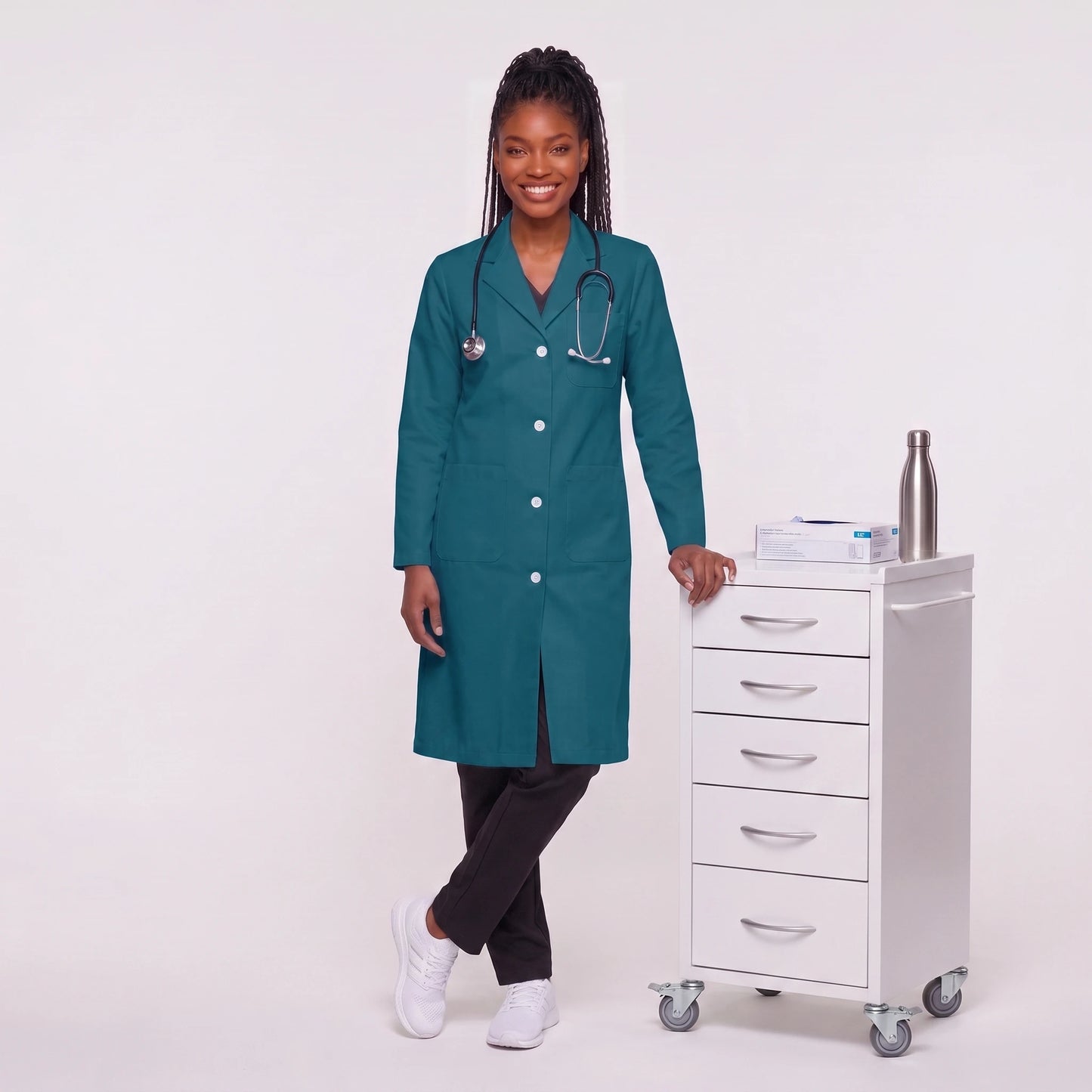 Bata Larga Essential Mujer | 3 Pockets