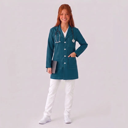 Bata Corta Pespunte Mujer | 3 Pockets