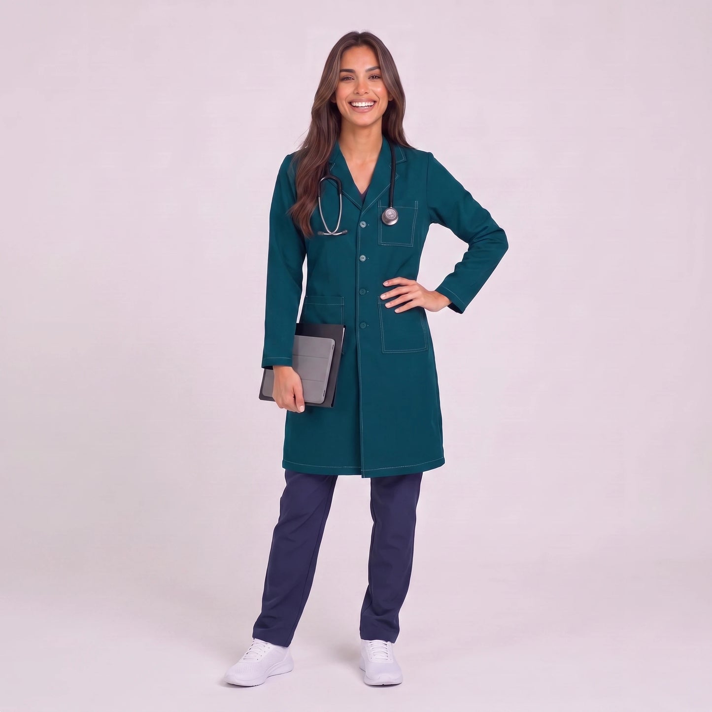 Bata Larga Prepunte Mujer | 3 Pockets