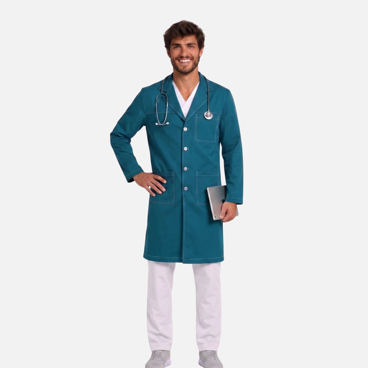 Bata Larga Pespunte Hombre | 3 Pockets
