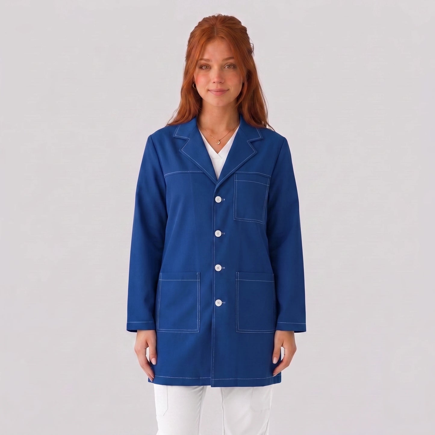 Bata Corta Pespunte Mujer | 3 Pockets