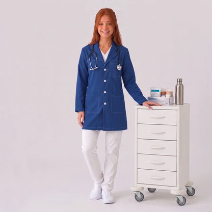 Bata Corta Pespunte Mujer | 3 Pockets