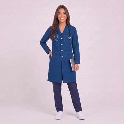 Bata Larga Prepunte Mujer | 3 Pockets