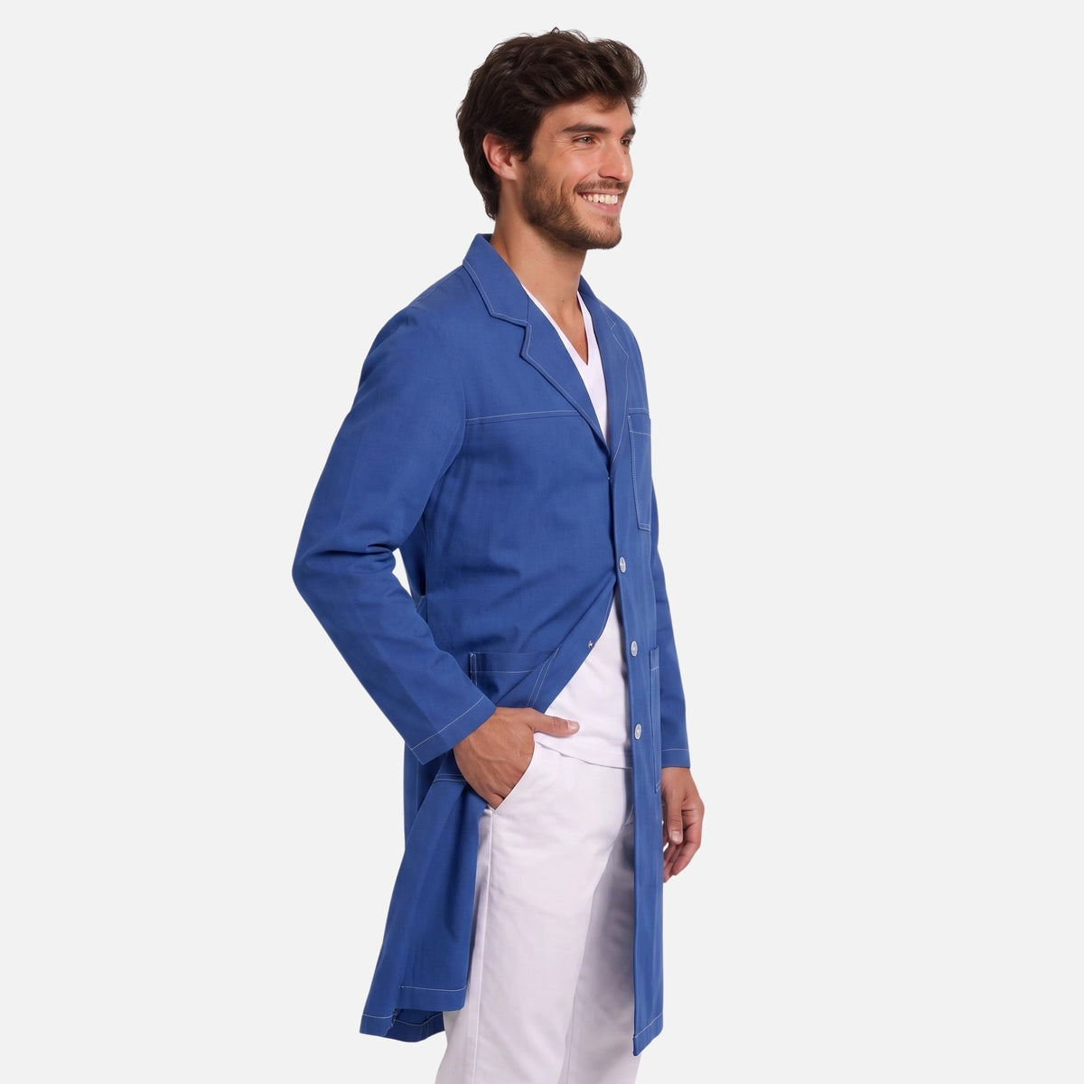 Bata Larga Pespunte Hombre | 3 Pockets