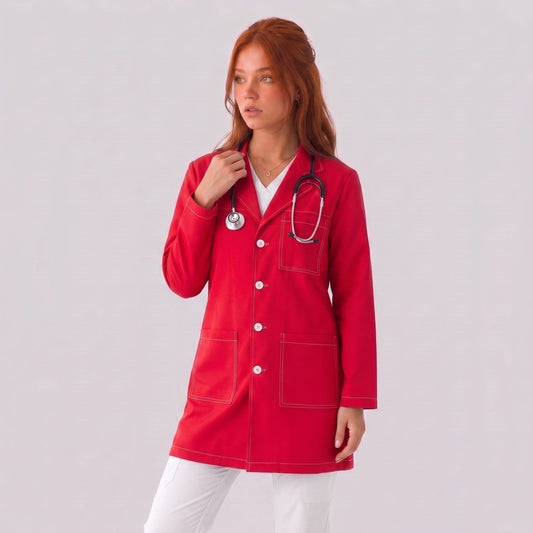 Bata Corta Pespunte Mujer | 3 Pockets