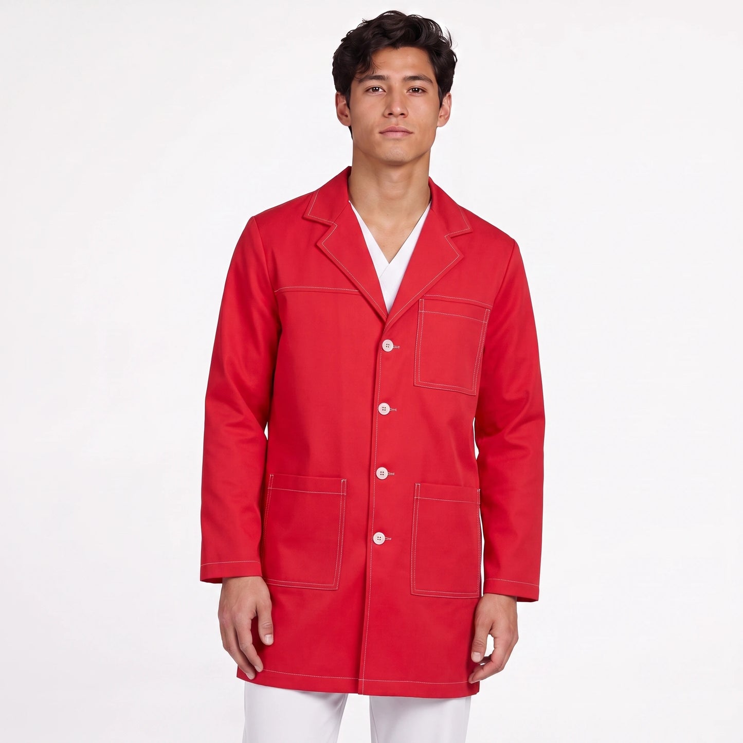 Bata Corta Pespunte Hombre | 3 Pockets
