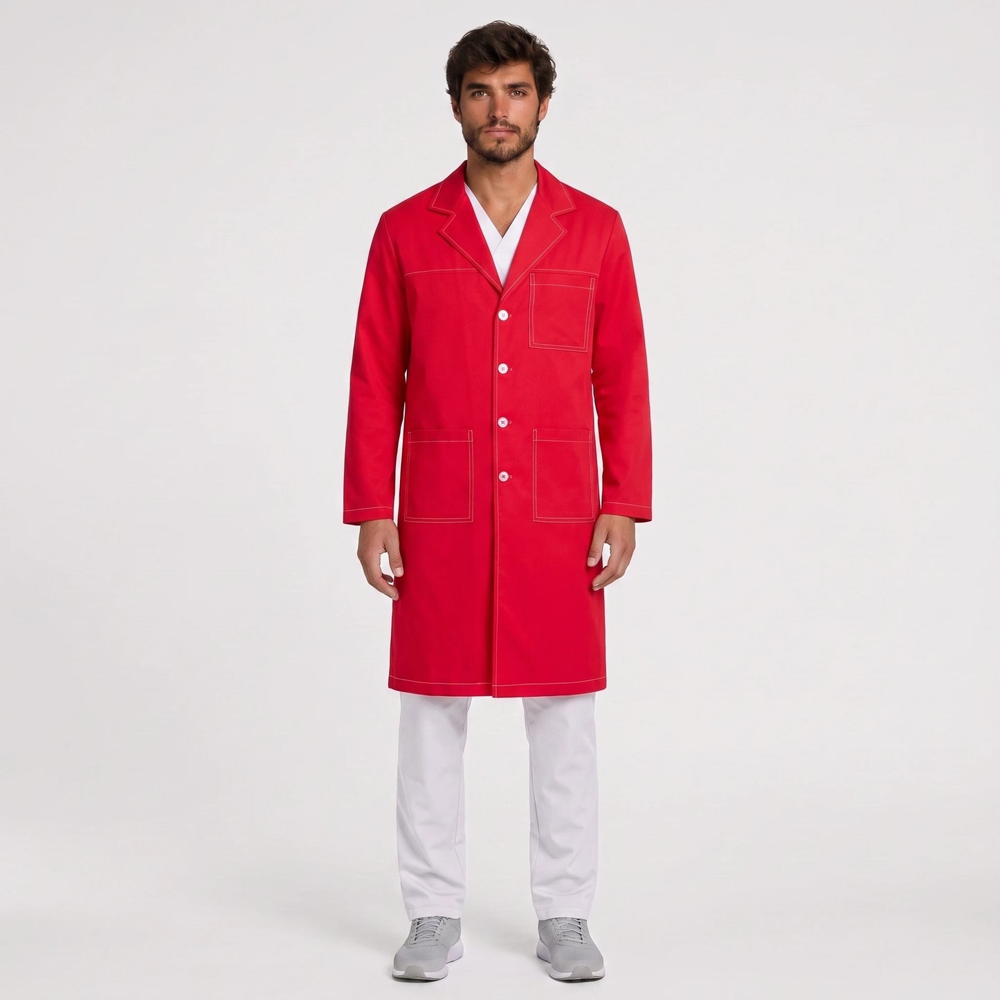 Bata Larga Pespunte Hombre | 3 Pockets