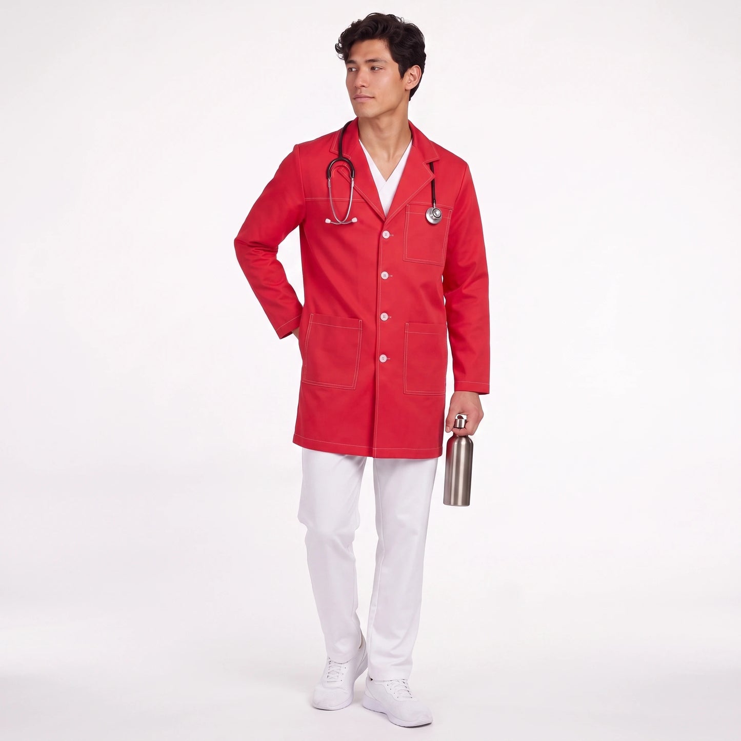 Bata Corta Pespunte Hombre | 3 Pockets