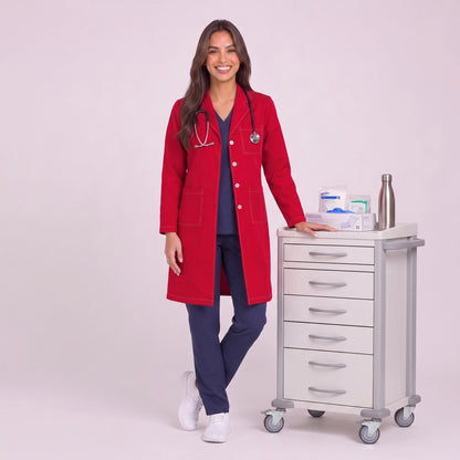 Bata Larga Prepunte Mujer | 3 Pockets