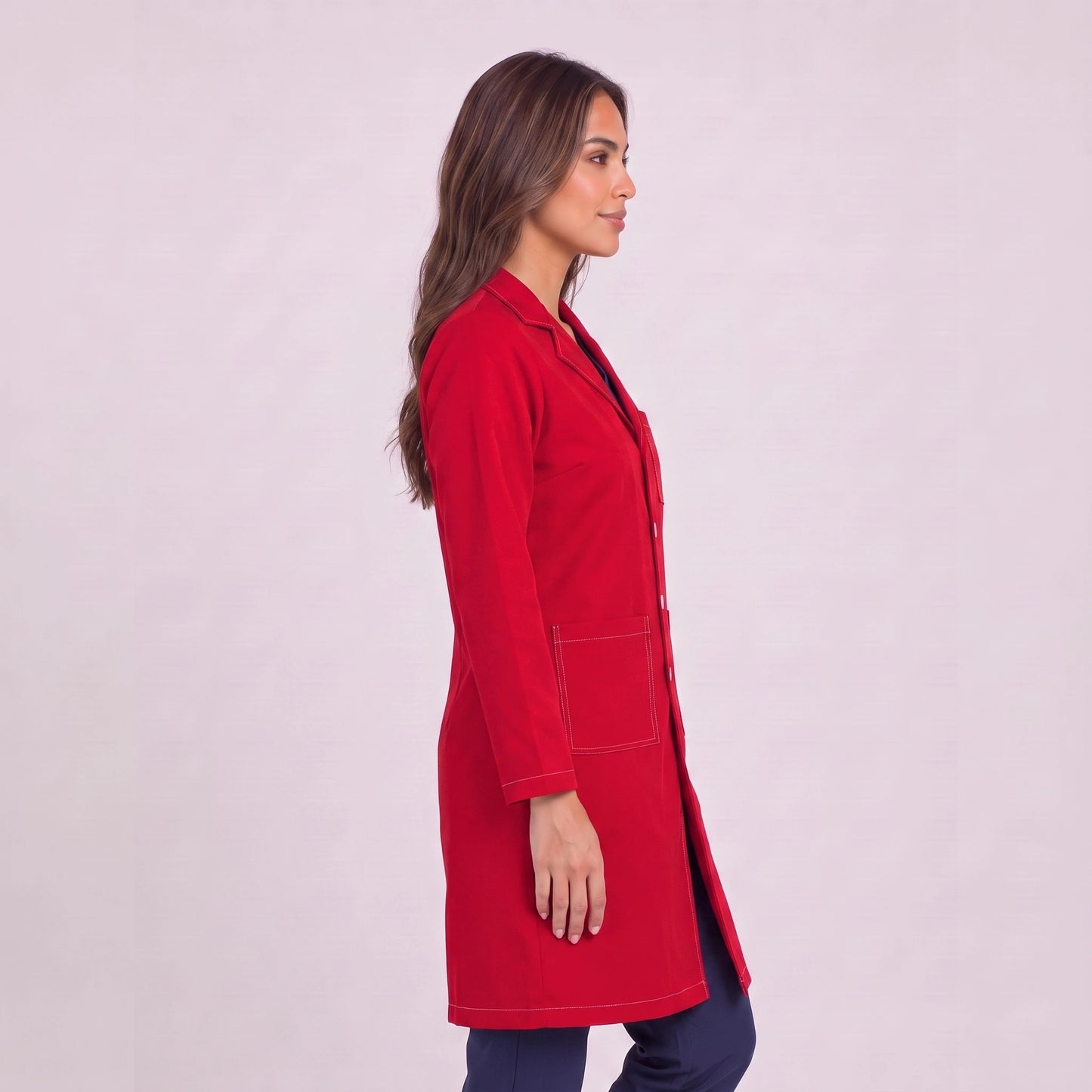 Bata Larga Prepunte Mujer | 3 Pockets