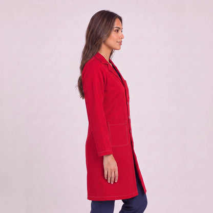 Bata Larga Prepunte Mujer | 3 Pockets