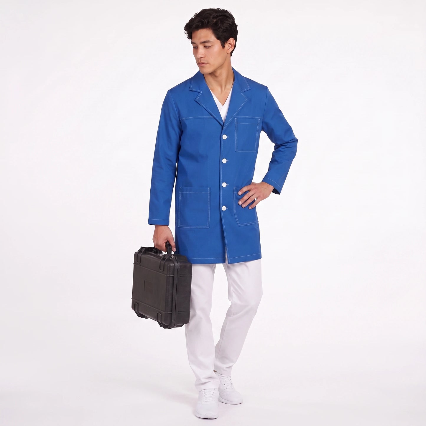 Bata Corta Pespunte Hombre | 3 Pockets