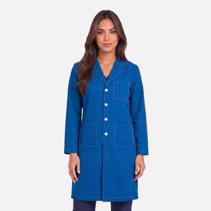 Bata Larga Pespunte Mujer | 3 Pockets